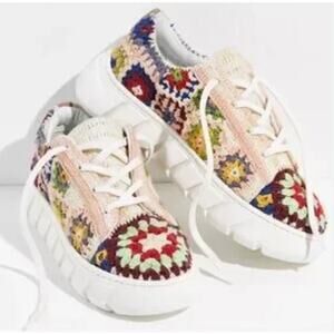 Free People Crochet Granny Square Sneakers